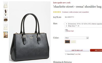 Kade Spade tote in Nordstrom.JPG